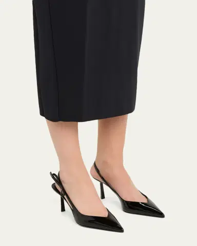 Prada 75mm Bow Leather Slingback Pumps | Thumbnail 7 Prada 75mm Bow Leather Slingback Pumps | Thumbnail 7