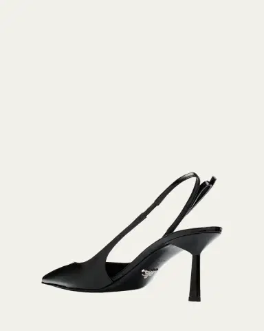 Prada 75mm Bow Leather Slingback Pumps | Thumbnail 9 Prada 75mm Bow Leather Slingback Pumps | Thumbnail 9
