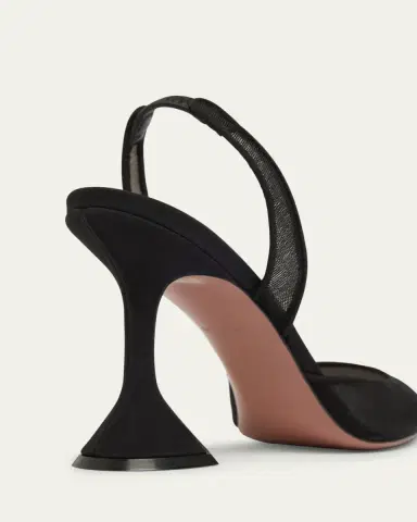 Amina Muaddi Holli Pointed Mesh Slingback Pumps | Thumbnail 3 Amina Muaddi Holli Pointed Mesh Slingback Pumps | Thumbnail 3