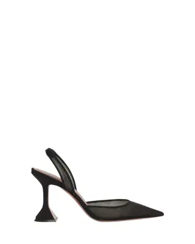 Amina Muaddi Holli Pointed Mesh Slingback Pumps | Thumbnail 1 Amina Muaddi Holli Pointed Mesh Slingback Pumps | Thumbnail 1