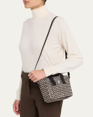 Moncler Caradoc Micro Raffia Crochet Tote Bag | Thumbnail 2 Moncler Caradoc Micro Raffia Crochet Tote Bag | Thumbnail 2