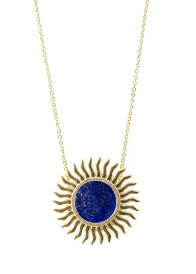 Haute Victoire 18K Lapis Lazuli and Diamond Solar Necklace | Thumbnail 3 Haute Victoire 18K Lapis Lazuli and Diamond Solar Necklace | Thumbnail 3