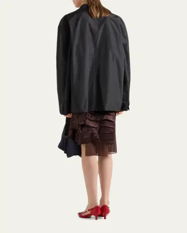 Prada Silk Faille Patchwork Midi Wrap Skirt | Thumbnail 3 Prada Silk Faille Patchwork Midi Wrap Skirt | Thumbnail 3