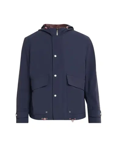 Brunello Cucinelli Men's Hooded Water-Resistant Jacket | Thumbnail 1 Brunello Cucinelli Men's Hooded Water-Resistant Jacket | Thumbnail 1