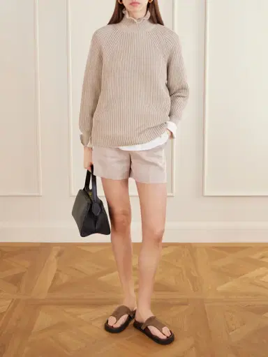 Max Mara Camino Ruffled Ribbed-knit Cotton Sweater | Thumbnail 2 Max Mara Camino Ruffled Ribbed-knit Cotton Sweater | Thumbnail 2
