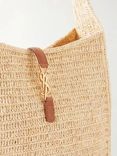 Saint Laurent Le 5 À 7 Leather-trimmed Raffia Shoulder Bag | Thumbnail 5 Saint Laurent Le 5 À 7 Leather-trimmed Raffia Shoulder Bag | Thumbnail 5