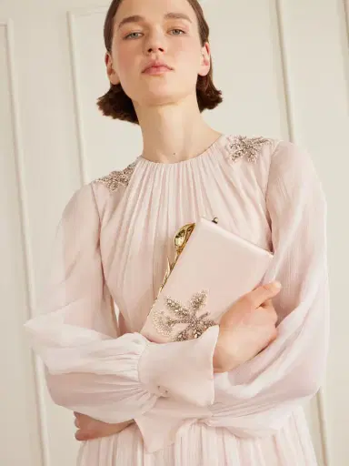 Erdem Bloom Crystal-embellished Satin Clutch | Thumbnail 2 Erdem Bloom Crystal-embellished Satin Clutch | Thumbnail 2