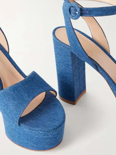Gianvito Rossi 70 Denim Platform Sandals | Thumbnail 5 Gianvito Rossi 70 Denim Platform Sandals | Thumbnail 5