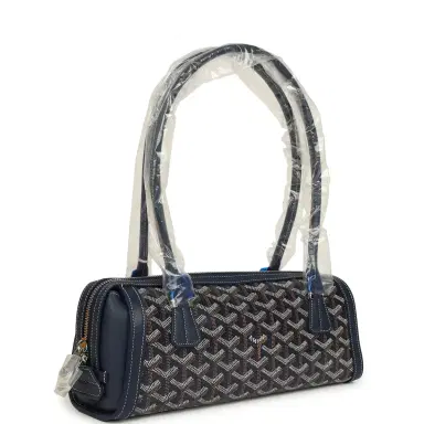 goyard Goyard Goyardine Canvas Bonbonnière Bag Navy Blue Chevroches Calfskin Palladium Hardware | Thumbnail 2 goyard Goyard Goyardine Canvas Bonbonnière Bag Navy Blue Chevroches Calfskin Palladium Hardware | Thumbnail 2