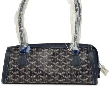 goyard Goyard Goyardine Canvas Bonbonnière Bag Navy Blue Chevroches Calfskin Palladium Hardware | Thumbnail 4 goyard Goyard Goyardine Canvas Bonbonnière Bag Navy Blue Chevroches Calfskin Palladium Hardware | Thumbnail 4