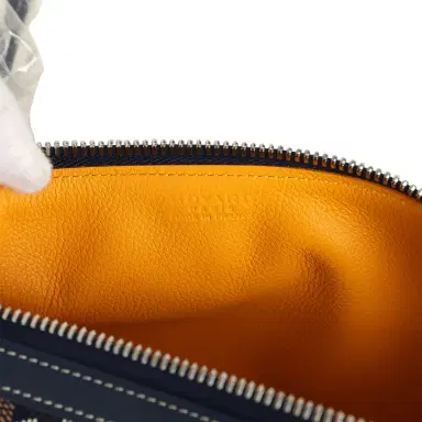 goyard Goyard Goyardine Canvas Bonbonnière Bag Navy Blue Chevroches Calfskin Palladium Hardware | Thumbnail 9 goyard Goyard Goyardine Canvas Bonbonnière Bag Navy Blue Chevroches Calfskin Palladium Hardware | Thumbnail 9