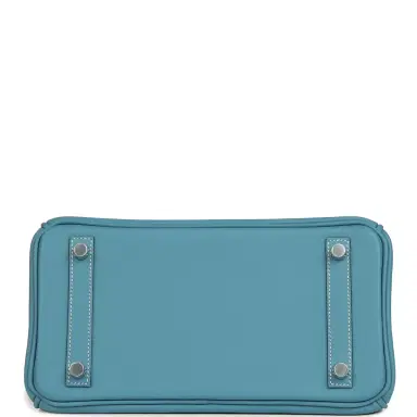HERMÈS Hermes Birkin 25 Blue Jean Swift Palladium Hardware | Thumbnail 6 HERMÈS Hermes Birkin 25 Blue Jean Swift Palladium Hardware | Thumbnail 6
