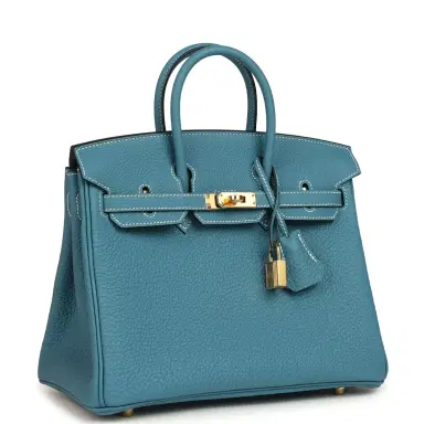 HERMÈS Hermes Birkin 25 Blue Jean Togo Gold Hardware | Thumbnail 2 HERMÈS Hermes Birkin 25 Blue Jean Togo Gold Hardware | Thumbnail 2
