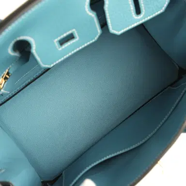 HERMÈS Hermes Birkin 25 Blue Jean Togo Gold Hardware | Thumbnail 8 HERMÈS Hermes Birkin 25 Blue Jean Togo Gold Hardware | Thumbnail 8