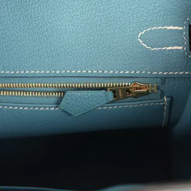 HERMÈS Hermes Birkin 25 Blue Jean Togo Gold Hardware | Thumbnail 9 HERMÈS Hermes Birkin 25 Blue Jean Togo Gold Hardware | Thumbnail 9