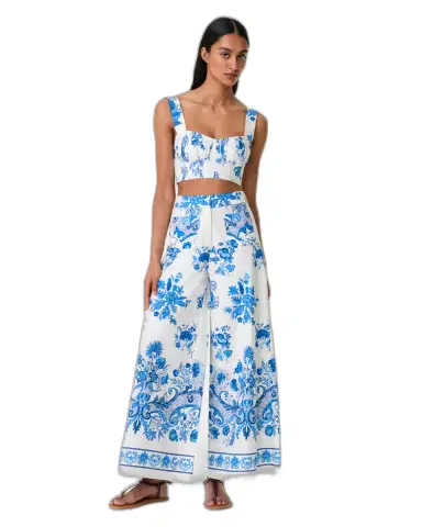 Emporio Sirenuse Adele Trousers in Chintz Print | Thumbnail 1 Emporio Sirenuse Adele Trousers in Chintz Print | Thumbnail 1
