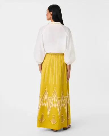 Emporio Sirenuse Circe Top with Papyrus Embroidery | Thumbnail 4 Emporio Sirenuse Circe Top with Papyrus Embroidery | Thumbnail 4