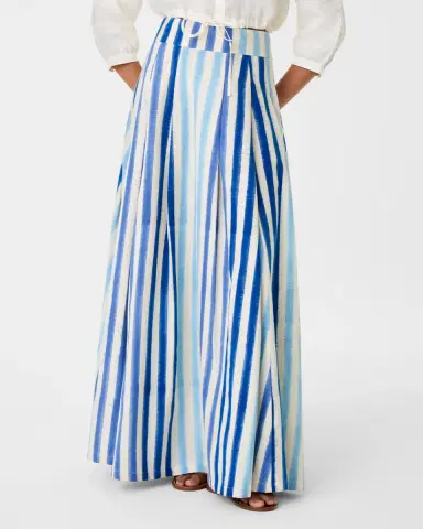 Emporio Sirenuse Flaminia Skirt in Ikat Stripes | Thumbnail 2 Emporio Sirenuse Flaminia Skirt in Ikat Stripes | Thumbnail 2