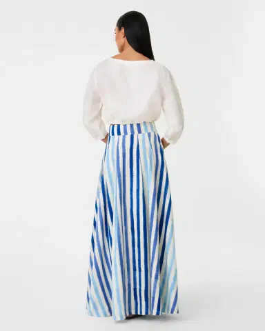 Emporio Sirenuse Flaminia Skirt in Ikat Stripes | Thumbnail 3 Emporio Sirenuse Flaminia Skirt in Ikat Stripes | Thumbnail 3