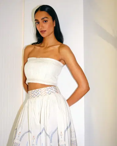 Emporio Sirenuse Flavia Top with Lace Embroidery | Thumbnail 6 Emporio Sirenuse Flavia Top with Lace Embroidery | Thumbnail 6