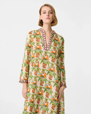 Emporio Sirenuse Giada Caftan in Midsummer Print | Thumbnail 3 Emporio Sirenuse Giada Caftan in Midsummer Print | Thumbnail 3