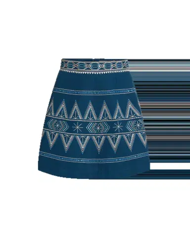 Emporio Sirenuse Giuliana Skirt with Ballerina Embroidery | Thumbnail 5 Emporio Sirenuse Giuliana Skirt with Ballerina Embroidery | Thumbnail 5