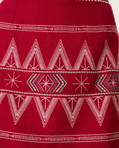 Emporio Sirenuse Giuliana Skirt with Ballerina Embroidery | Thumbnail 10 Emporio Sirenuse Giuliana Skirt with Ballerina Embroidery | Thumbnail 10
