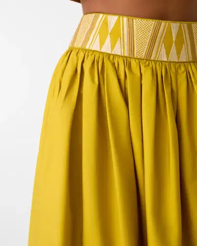Emporio Sirenuse Ombretta Skirt with Papyrus Embroidery | Thumbnail 2 Emporio Sirenuse Ombretta Skirt with Papyrus Embroidery | Thumbnail 2