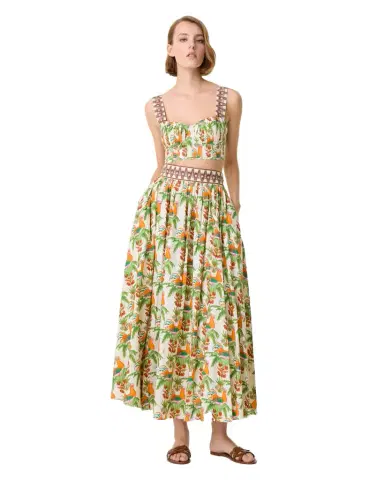 Emporio Sirenuse Ombretta Skirt in Midsummer Print | Thumbnail 1 Emporio Sirenuse Ombretta Skirt in Midsummer Print | Thumbnail 1