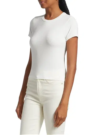 rag & bone Women's ICONS Luca Baby T-Shirt - White | Thumbnail 4 rag & bone Women's ICONS Luca Baby T-Shirt - White | Thumbnail 4