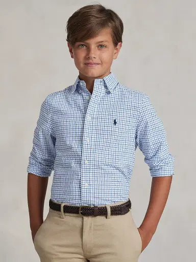 Polo Ralph Lauren Little Boy's Plaid Button-Down Shirt - Blue | Thumbnail 3 Polo Ralph Lauren Little Boy's Plaid Button-Down Shirt - Blue | Thumbnail 3