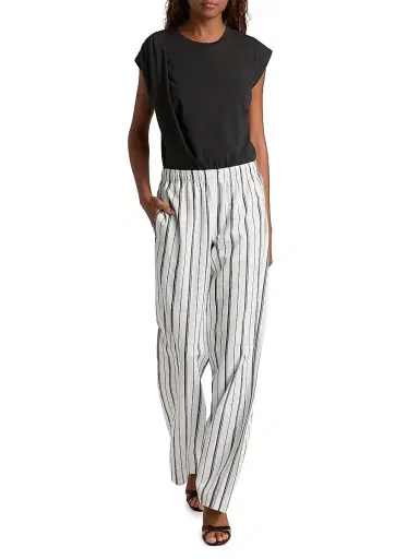 Vince Women's Draped Cotton Top - Optic White | Thumbnail 2 Vince Women's Draped Cotton Top - Optic White | Thumbnail 2