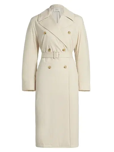 Vince Women's Padded Tie-Waist Cotton Trench Coat | Thumbnail 1 Vince Women's Padded Tie-Waist Cotton Trench Coat | Thumbnail 1