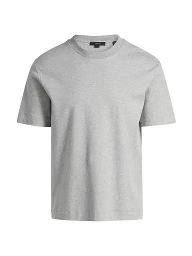 Vince Men's Peached Face Jersey Crewneck T-Shirt - Heather Grey | Thumbnail 1 Vince Men's Peached Face Jersey Crewneck T-Shirt - Heather Grey | Thumbnail 1