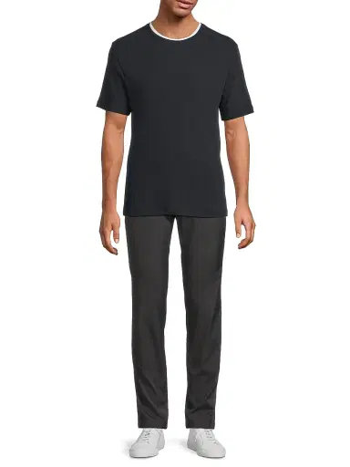 Vince Men's Relaxed Double-Collar Crewneck T-Shirt - Coastal | Thumbnail 2 Vince Men's Relaxed Double-Collar Crewneck T-Shirt - Coastal | Thumbnail 2
