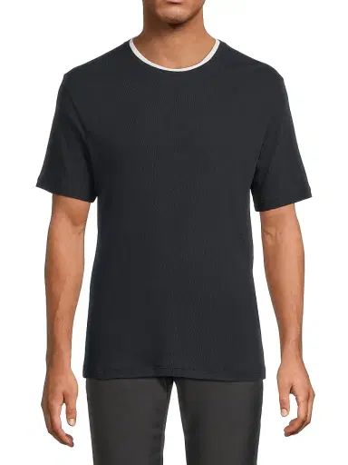 Vince Men's Relaxed Double-Collar Crewneck T-Shirt - Coastal | Thumbnail 3 Vince Men's Relaxed Double-Collar Crewneck T-Shirt - Coastal | Thumbnail 3