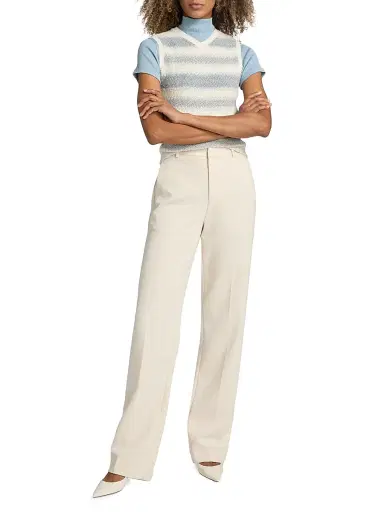 Vince Women's Striped Silk-Linen Sweater Vest | Thumbnail 2 Vince Women's Striped Silk-Linen Sweater Vest | Thumbnail 2