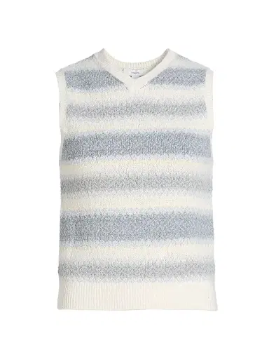 Vince Women's Striped Silk-Linen Sweater Vest | Thumbnail 1 Vince Women's Striped Silk-Linen Sweater Vest | Thumbnail 1