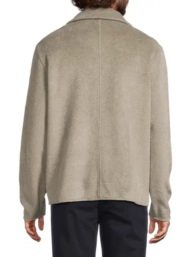 Vince Men's Double Knit Chore Jacket - Dark Dune Light Dune | Thumbnail 5 Vince Men's Double Knit Chore Jacket - Dark Dune Light Dune | Thumbnail 5