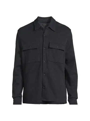 Vince Men's Double Slub Shirt Jacket - Coastal | Thumbnail 1 Vince Men's Double Slub Shirt Jacket - Coastal | Thumbnail 1