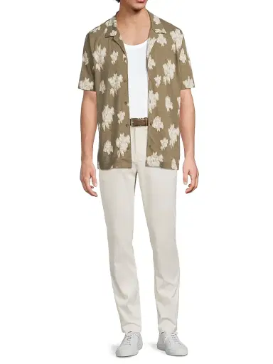 Vince Men's Floral Cotton Camp Shirt - Kalamata Combo | Thumbnail 2 Vince Men's Floral Cotton Camp Shirt - Kalamata Combo | Thumbnail 2