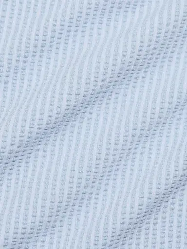 Vince Men's Striped Seersucker Stretch-Cotton Camp Shirt - Rainwater Optic White | Thumbnail 7 Vince Men's Striped Seersucker Stretch-Cotton Camp Shirt - Rainwater Optic White | Thumbnail 7