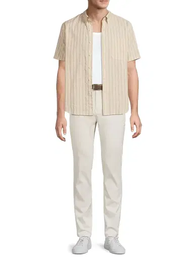 Vince Men's Corbin Checked Cotton-Blend Button-Down Shirt - Mineral Teak | Thumbnail 2 Vince Men's Corbin Checked Cotton-Blend Button-Down Shirt - Mineral Teak | Thumbnail 2