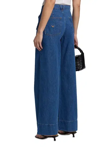 Hudson Jeans Women's James High-Rise Wide-Leg Denim Trousers - Lottery | Thumbnail 5 Hudson Jeans Women's James High-Rise Wide-Leg Denim Trousers - Lottery | Thumbnail 5
