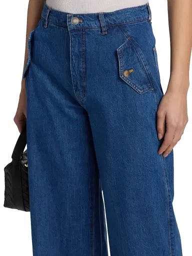 Hudson Jeans Women's James High-Rise Wide-Leg Denim Trousers - Lottery | Thumbnail 6 Hudson Jeans Women's James High-Rise Wide-Leg Denim Trousers - Lottery | Thumbnail 6