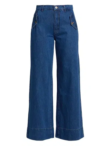 Hudson Jeans Women's James High-Rise Wide-Leg Denim Trousers - Lottery | Thumbnail 1 Hudson Jeans Women's James High-Rise Wide-Leg Denim Trousers - Lottery | Thumbnail 1