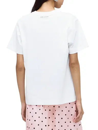 Marc Jacobs Women's Ribbon Logo T-Shirt - White Multi - Size XS | Thumbnail 5 Marc Jacobs Women's Ribbon Logo T-Shirt - White Multi - Size XS | Thumbnail 5