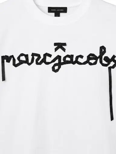 Marc Jacobs Women's Ribbon Logo T-Shirt - White Multi - Size XS | Thumbnail 6 Marc Jacobs Women's Ribbon Logo T-Shirt - White Multi - Size XS | Thumbnail 6