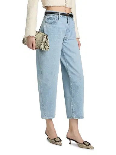 Hudson Jeans Women's Courtney Baby Barrel-Leg Crop Jeans | Thumbnail 4 Hudson Jeans Women's Courtney Baby Barrel-Leg Crop Jeans | Thumbnail 4