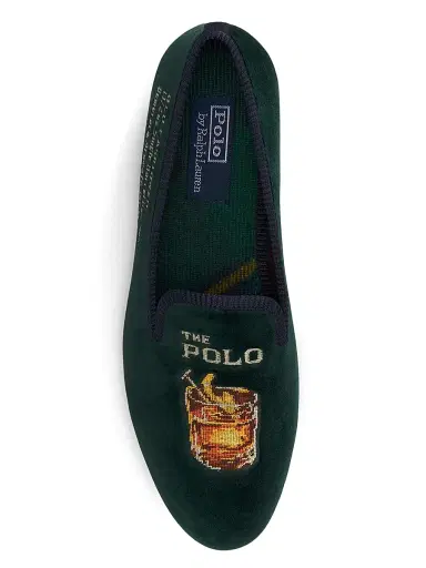 Polo Ralph Lauren Men's Paxton Embroidered Slippers - Green | Thumbnail 4 Polo Ralph Lauren Men's Paxton Embroidered Slippers - Green | Thumbnail 4